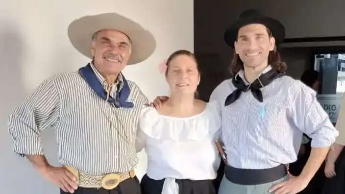 Patricia Gelabert, con su familia.