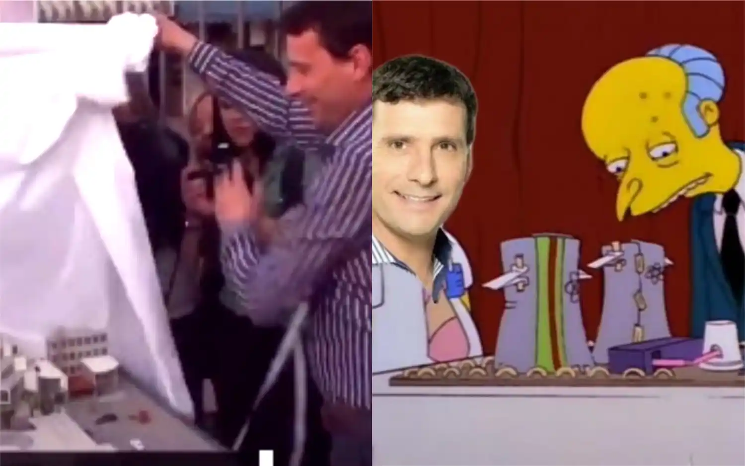 Insólita inauguración: La Porta cortó cintas de una maqueta y estallaron los memes en San Miguel