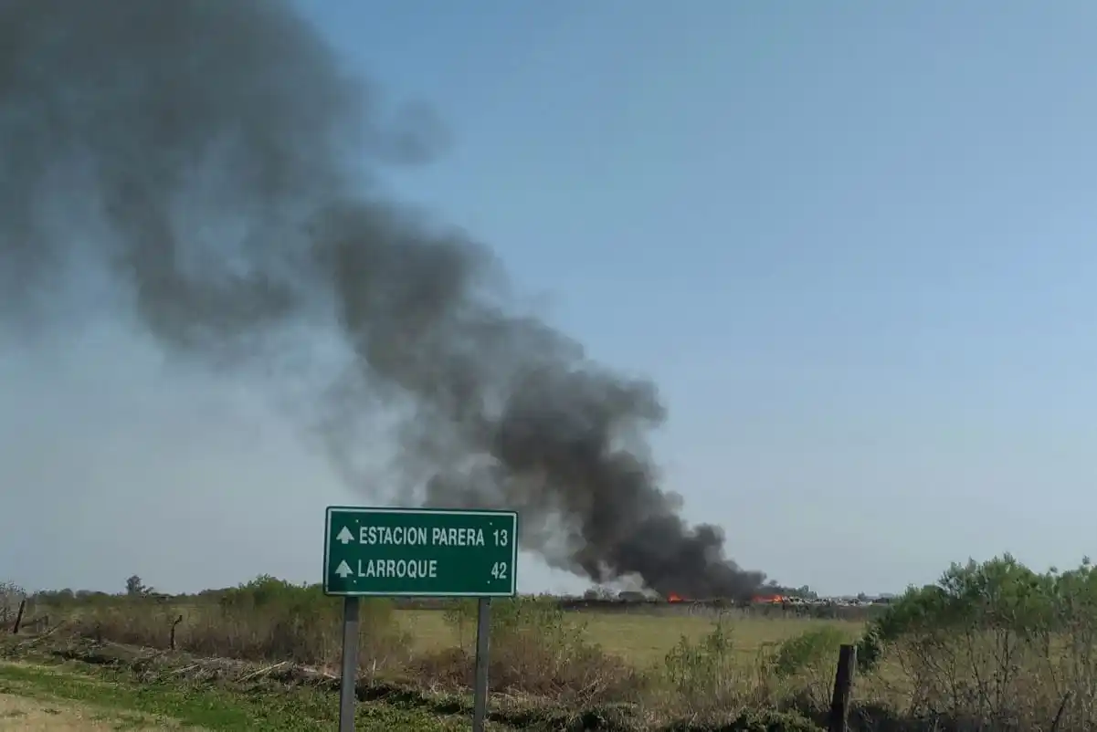 Importante incendio en el predio de la planta de tratamiento de residuos 