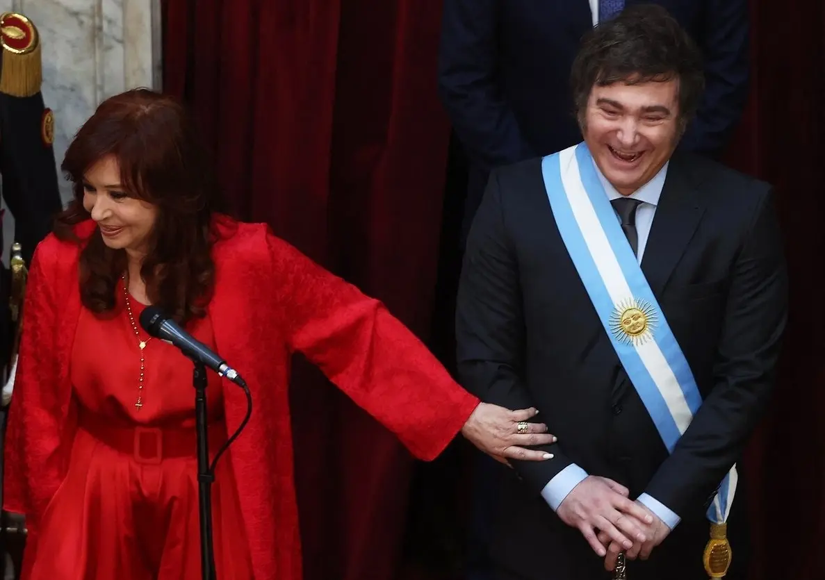 Acto de asunción de Javier Milei el 10 de diciembre de 2023. (FOTO: Página 12).