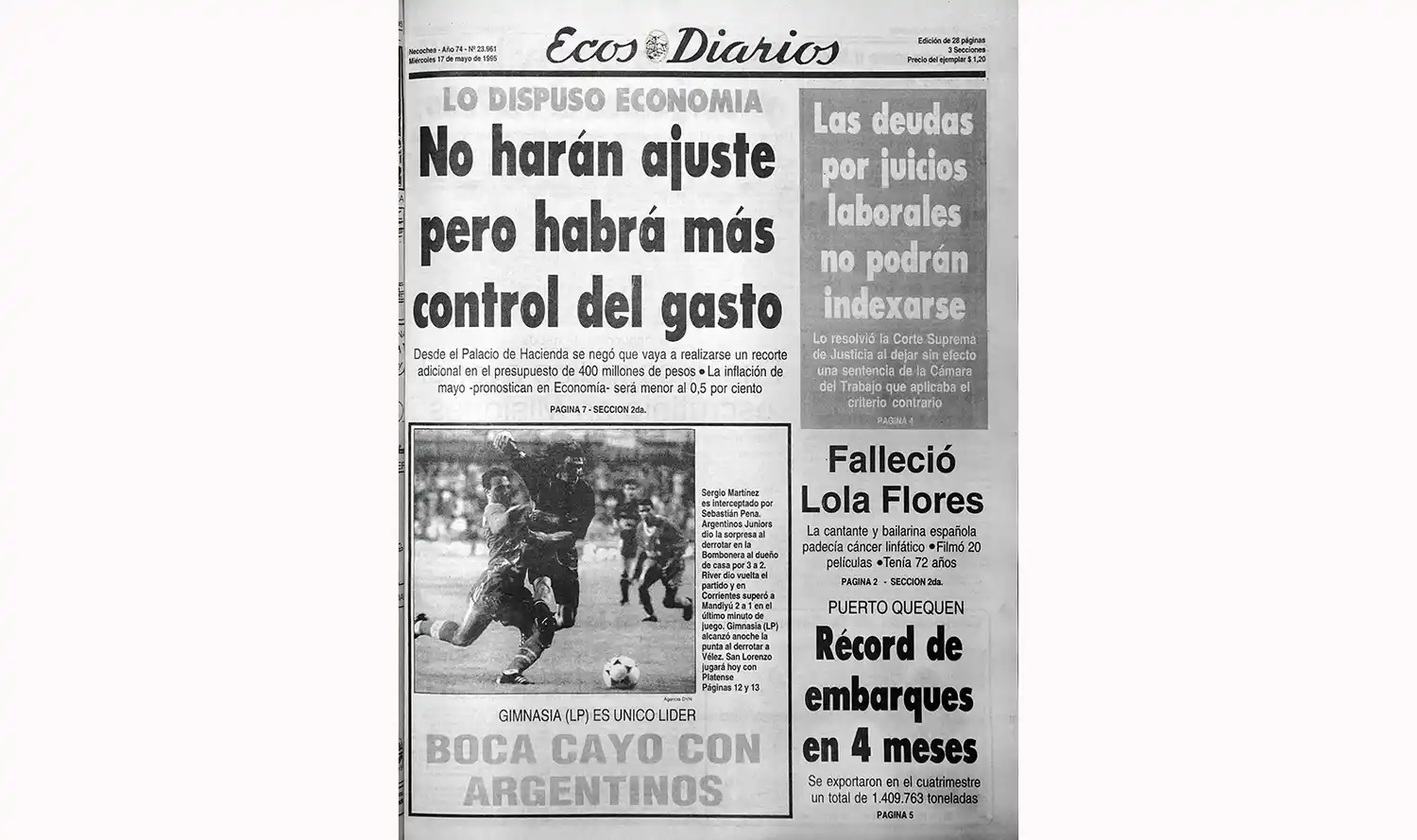 Miércoles 17 de mayo de 1995