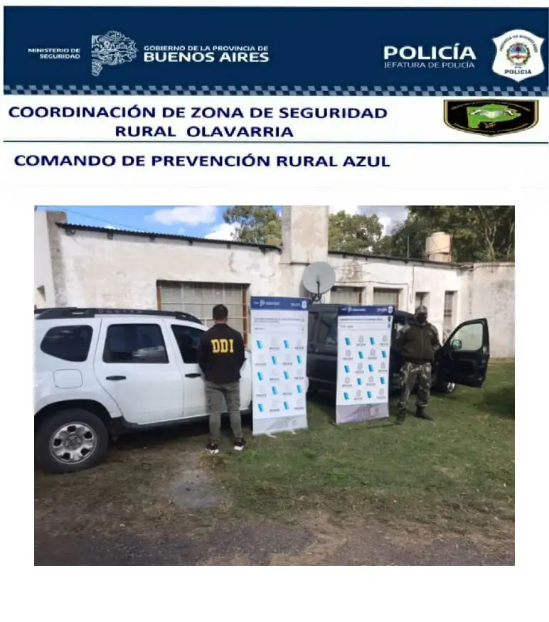 Recuperaron en Azul un vehículo robado en Tandil y aprehendieron a tres personas