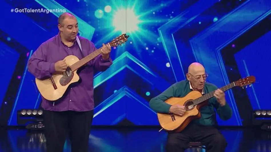 Los marplatenses Samuel Johnson y su nieto Alexis emocionaron al jurado de Got Talent