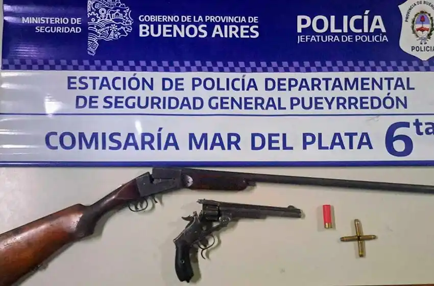 Lo atrapan con una escopeta: amenazó con un revólver a un hombre
