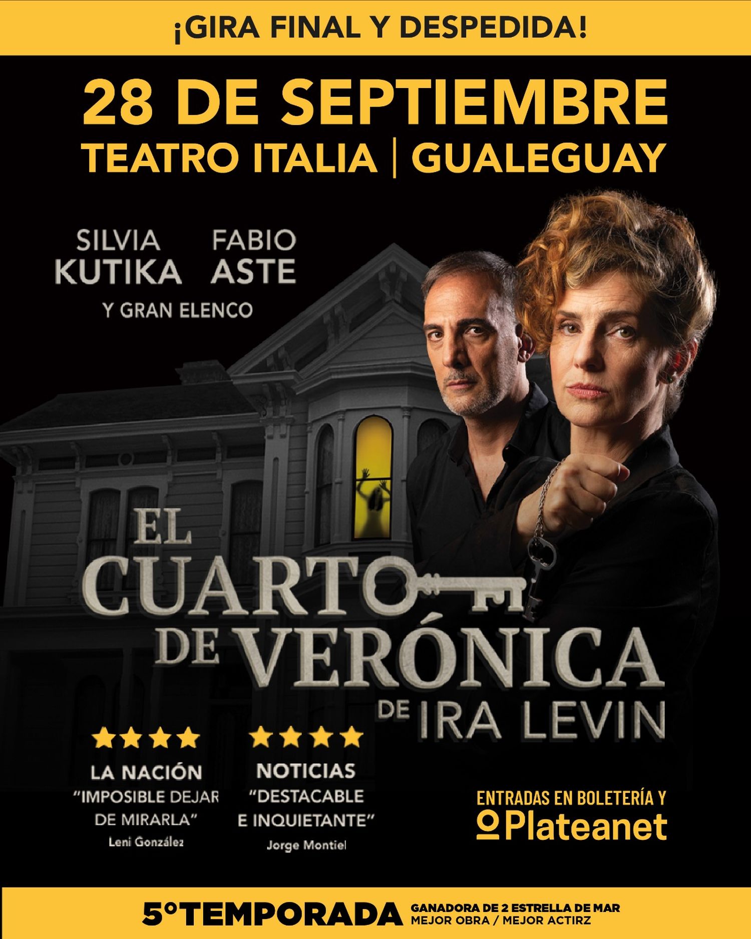 Teatro Italia presentará  “El cuarto de Verónica”,  de Ira Levin