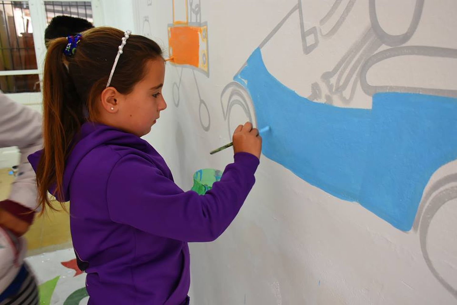 Alumnos de escuelas locales trabajaron dibujos relacionados con la seguridad