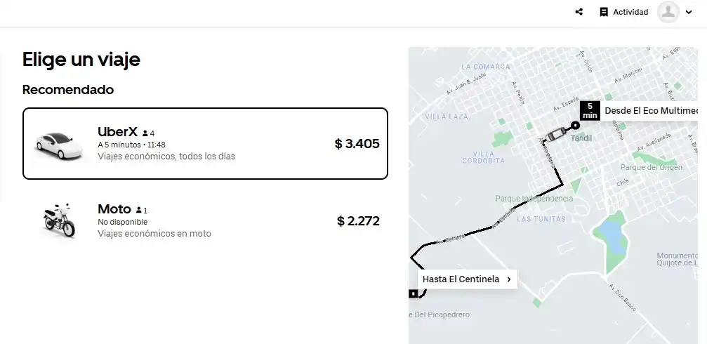 uber tandil - 2