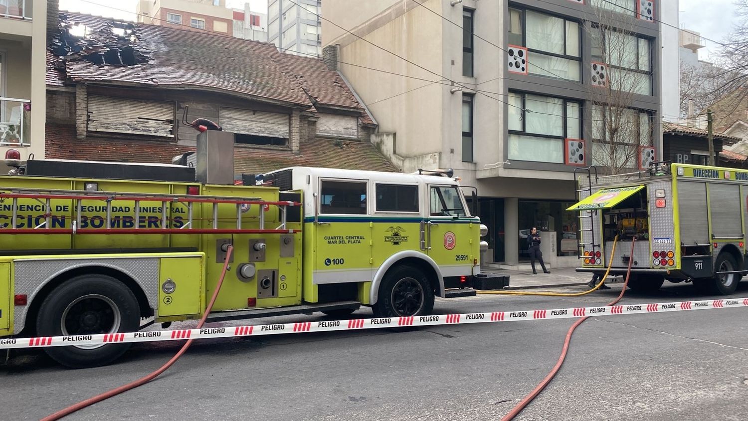 Se incendió una casa abandonada en el centro de Mar del Plata