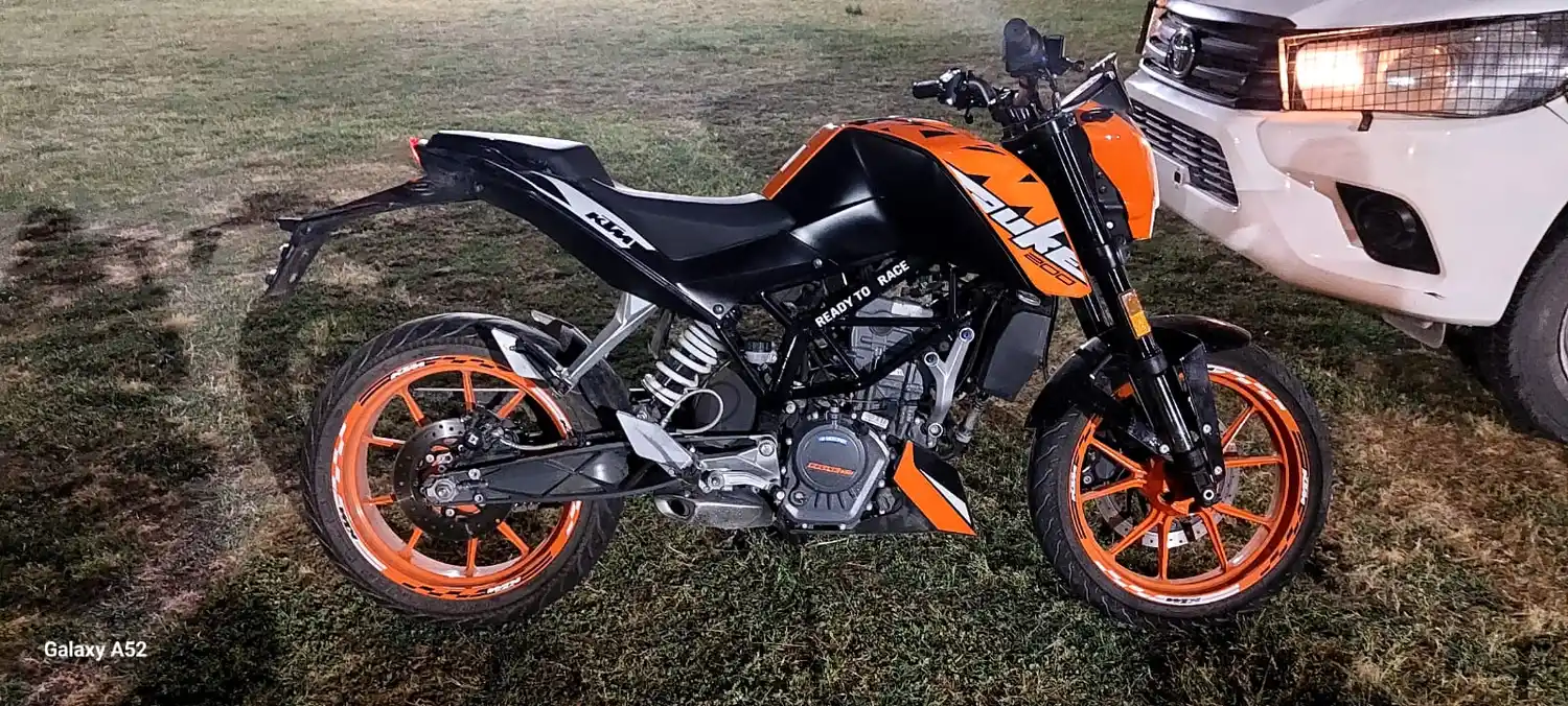 Una de las motos secuestradas