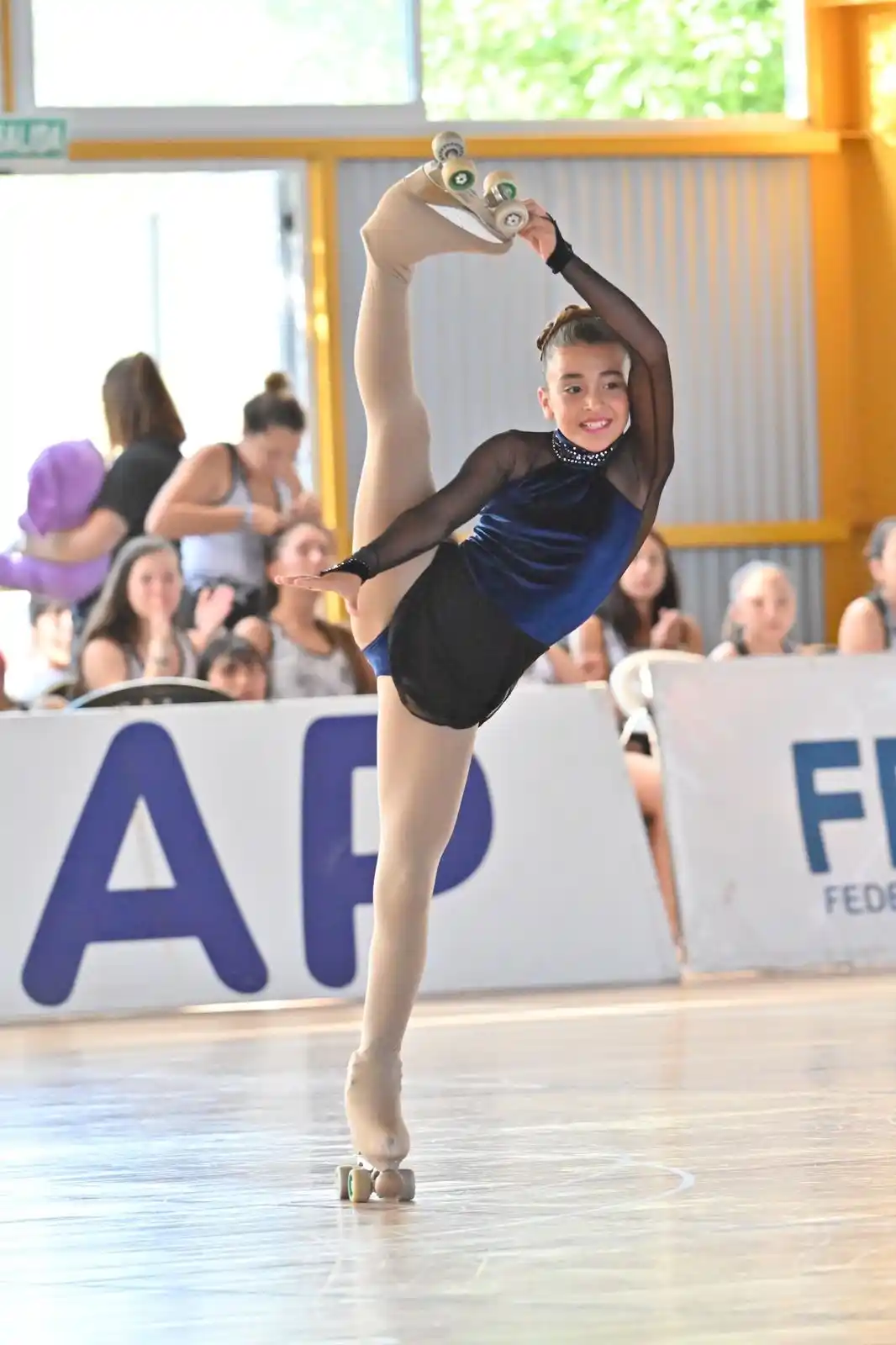Felicitas Leguizamón. En plena performance