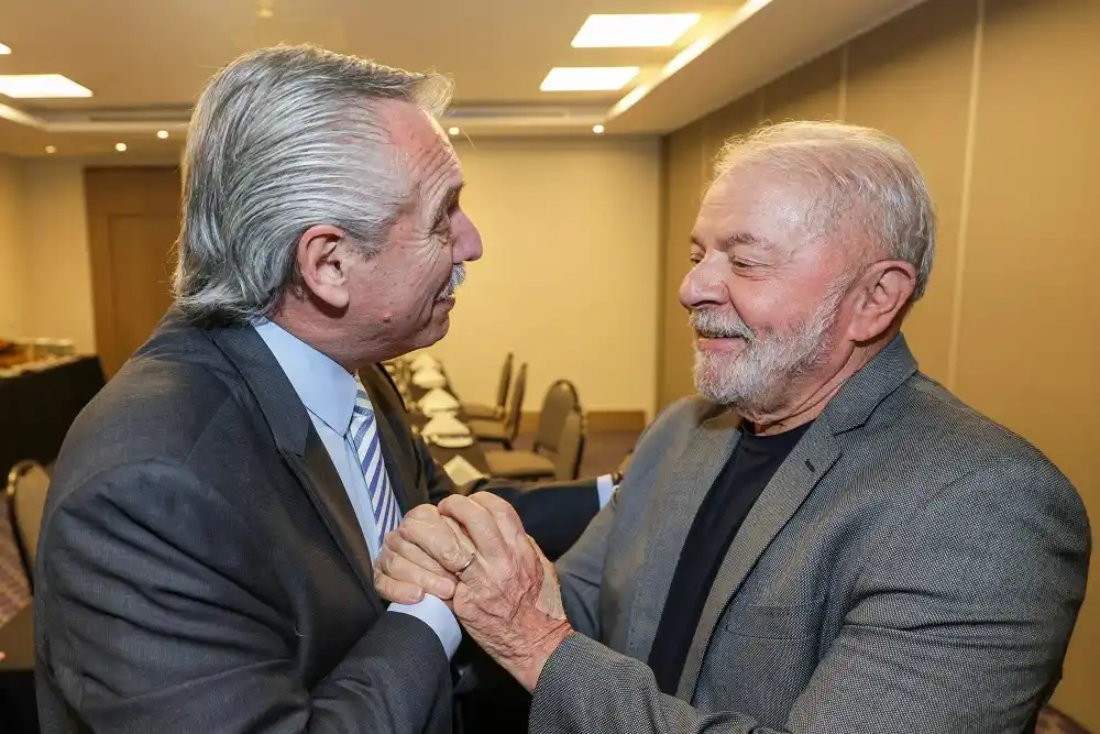 Alberto Fernández y Lula Da Silva se reunieron ayer en San Pablo.