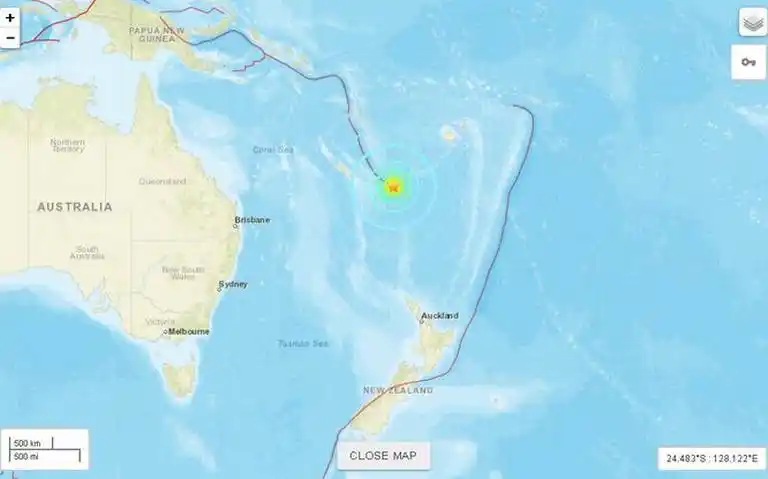 Confirman un tsunami tras sismo de magnitud 7.7 en sur del Pacífico