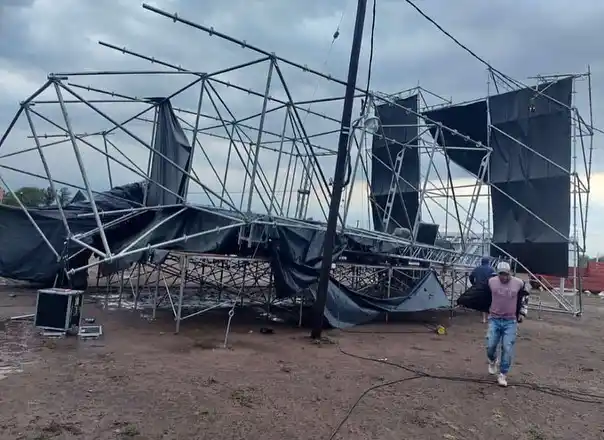 Destrozos por el temporal en Subteniente Perín
