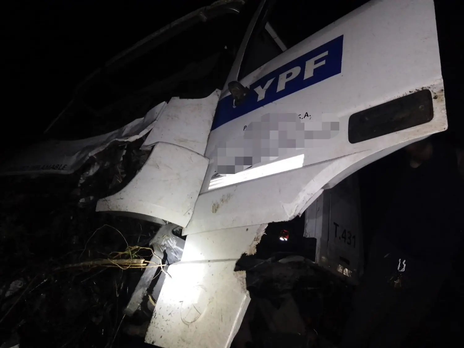 Dos camiones involucrados en un accidente vial