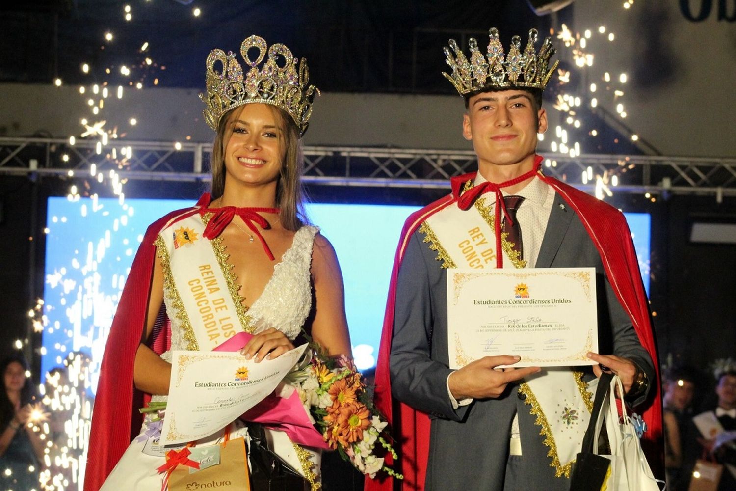 Carmela y Tiago son los nuevos Reyes de los Estudiantes de Concordia 