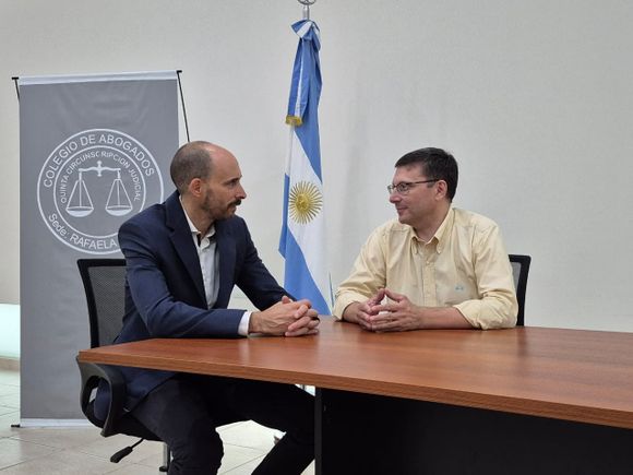 Mársico, candidato a convencional, se reunió con el titular del Colegio de Abogados
