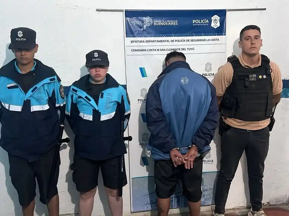 El prófugo fue atrapado en San Clemente del Tuyú.