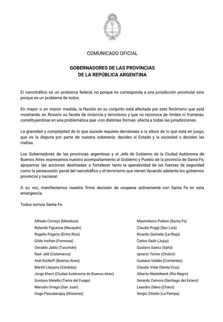 gobernadores pullaro
