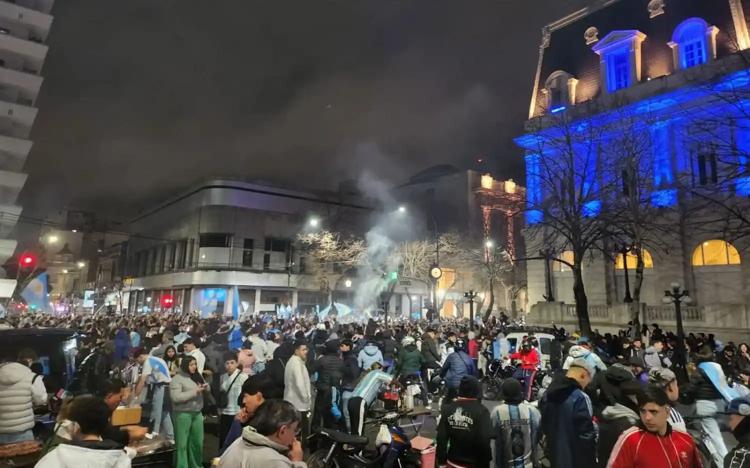Una postal de los festejos en La Plata. Diario El Día