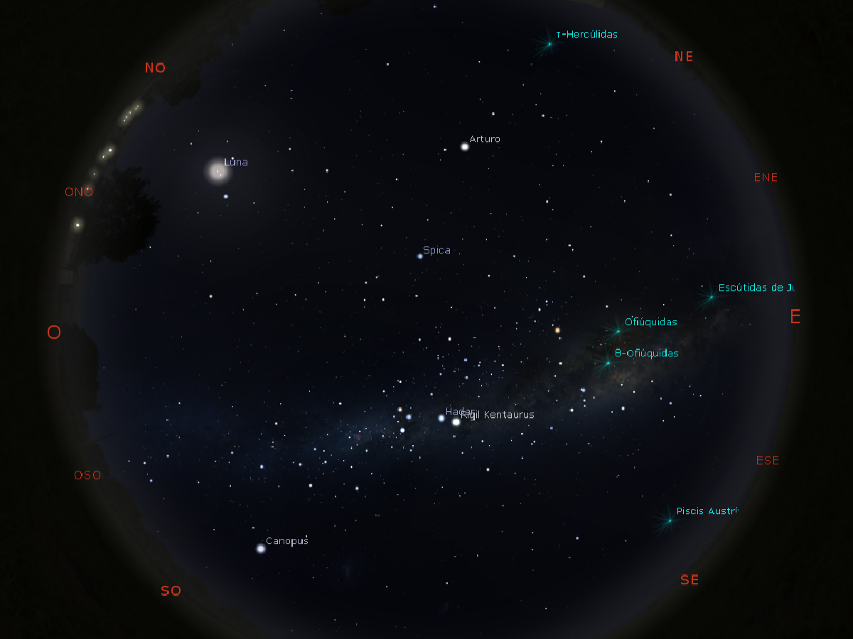 Difunden una guía para identificar objetos en el cielo nocturno