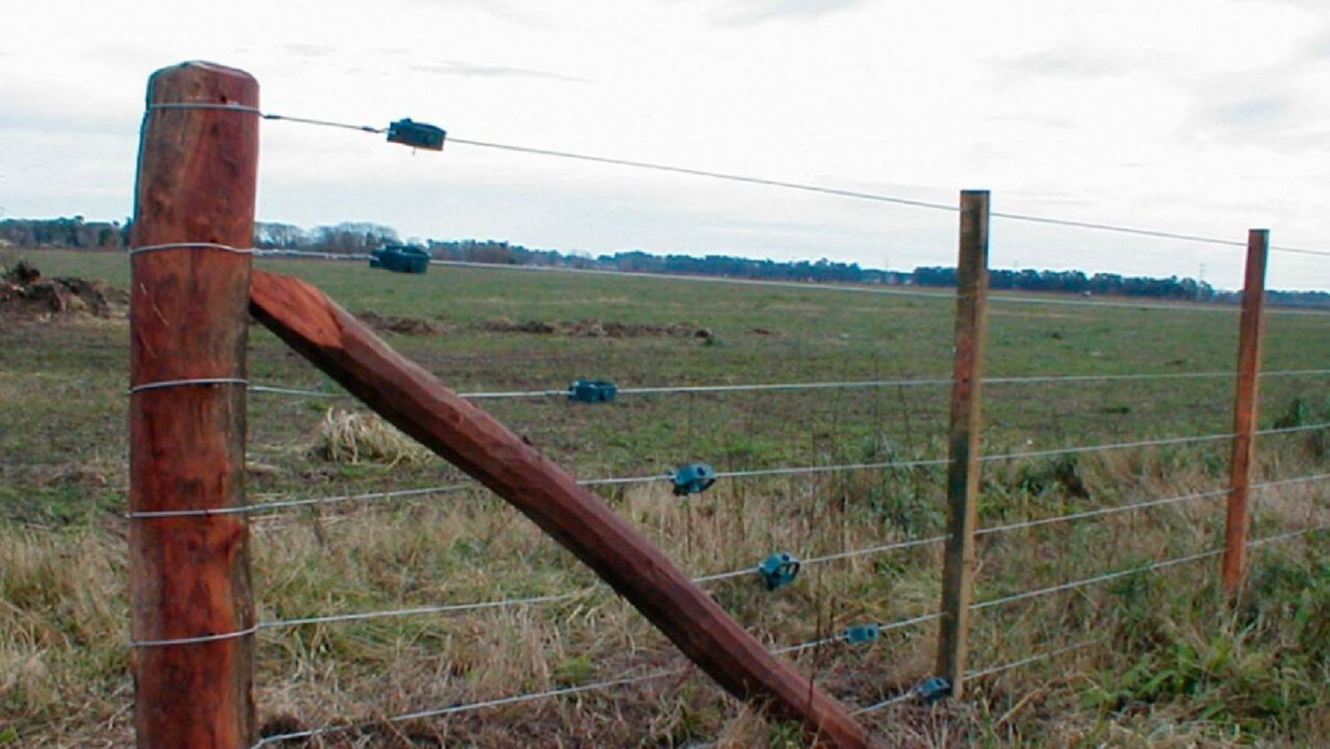 Detienen a un hombre por robar postes y varillas en un campo