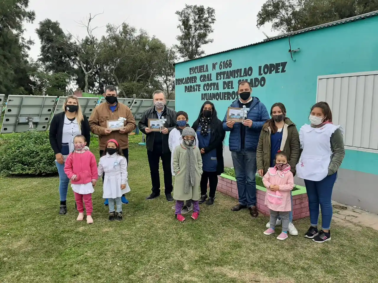 Michlig visitó la Escuela Albergue N° 6168 Paraje Costa del Salado