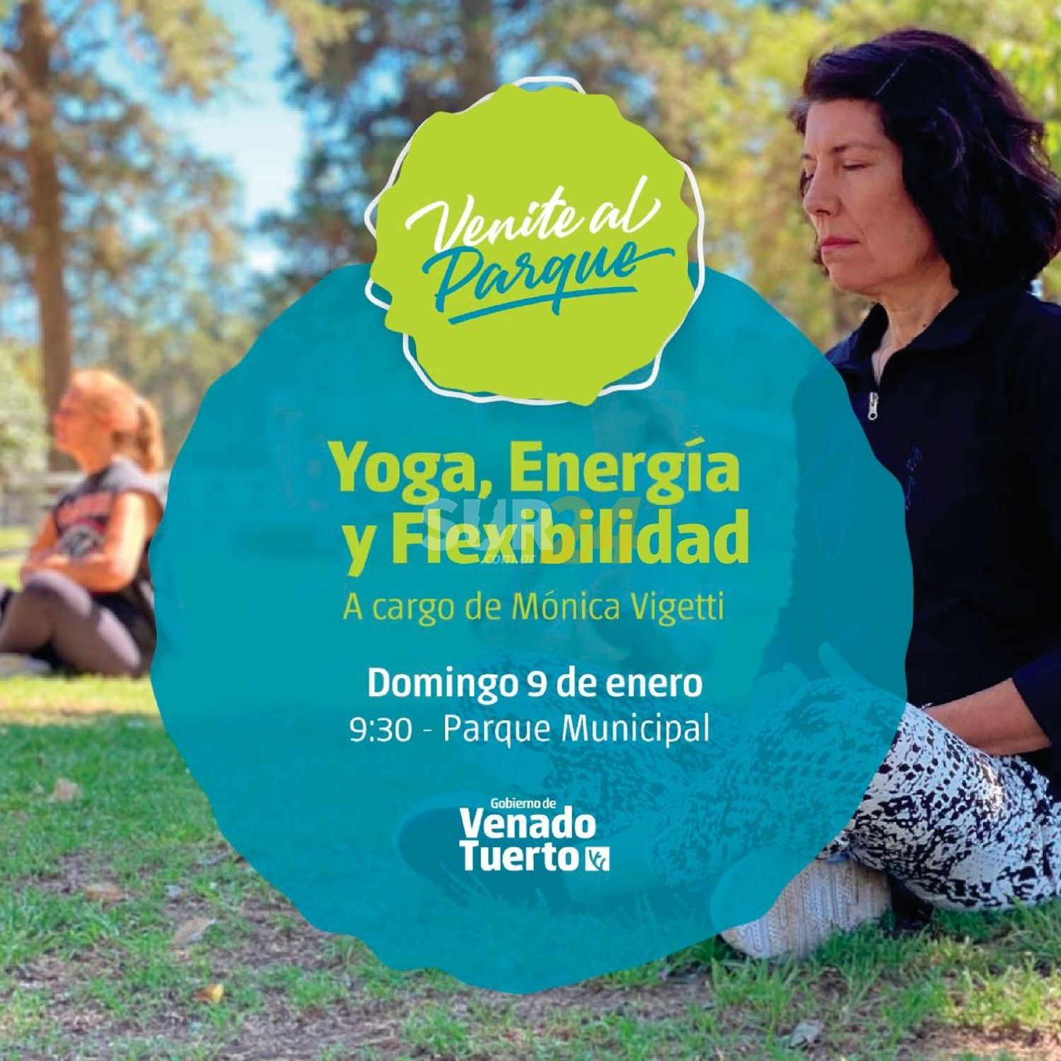 Yoga, energía y flexibilidad en “Venite al Parque”