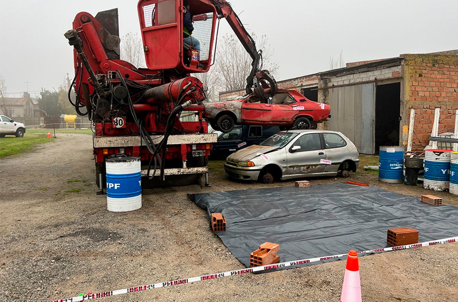 Se compactaron autos en Balcarce