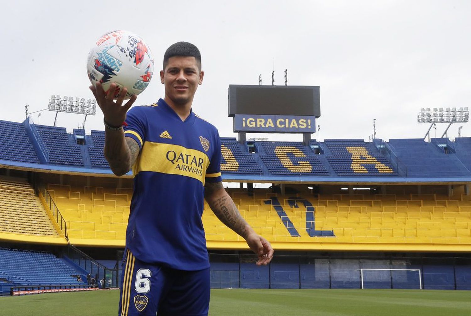 Fue presentado Marcos Rojo, la nueva apuesta de Boca