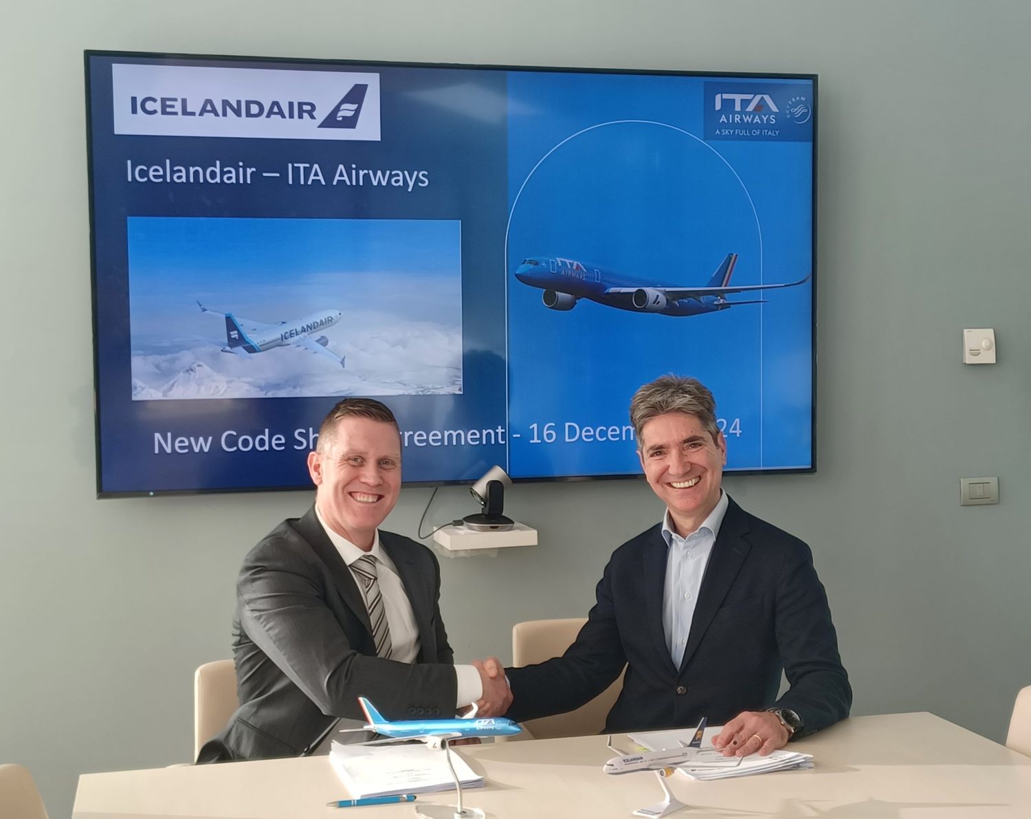 ITA Airways and Icelandair Sign Codeshare Agreement to Enhance Connectivity