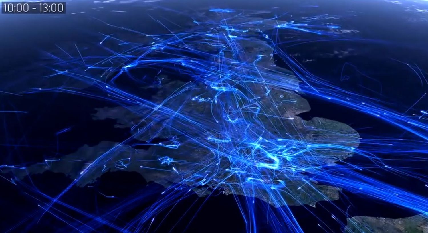 Videos para visualizar el tráfico aéreo en el mundo