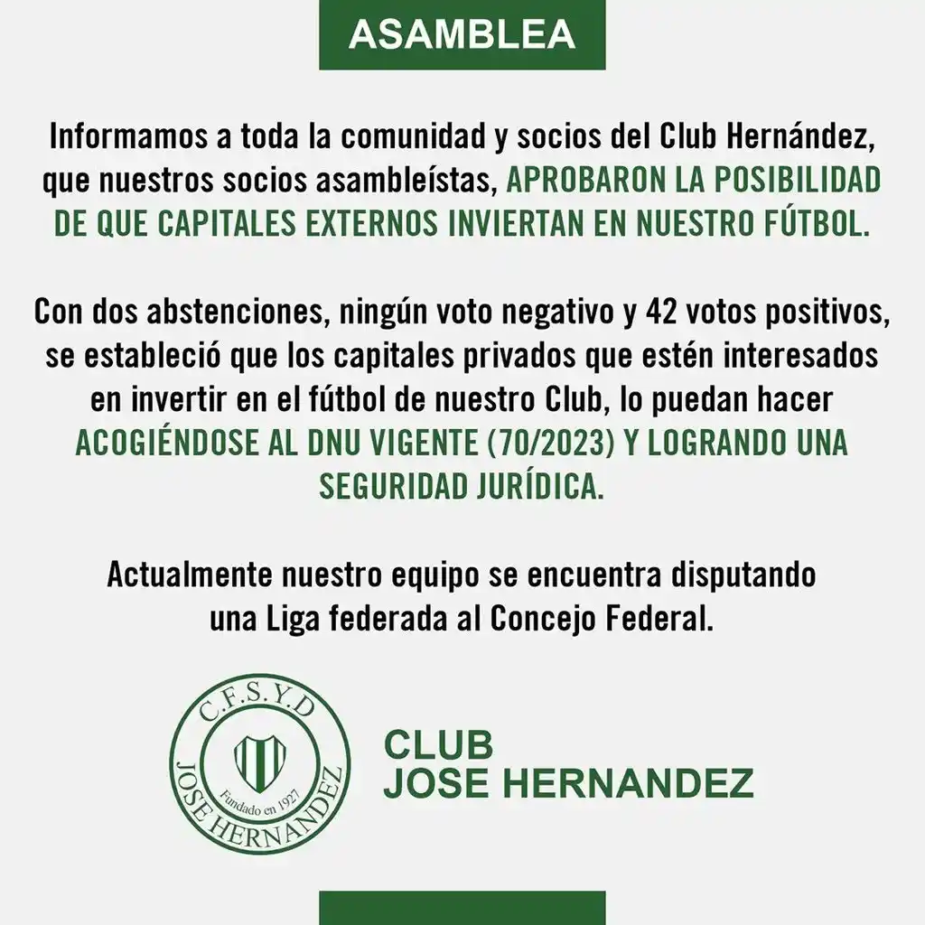 sad comunicado