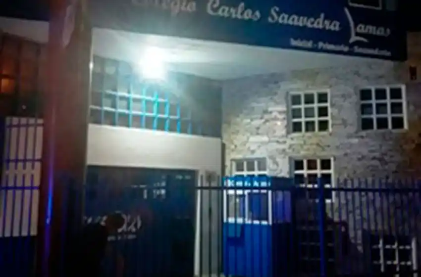 Robaron en la escuela "Saavedra Lamas"