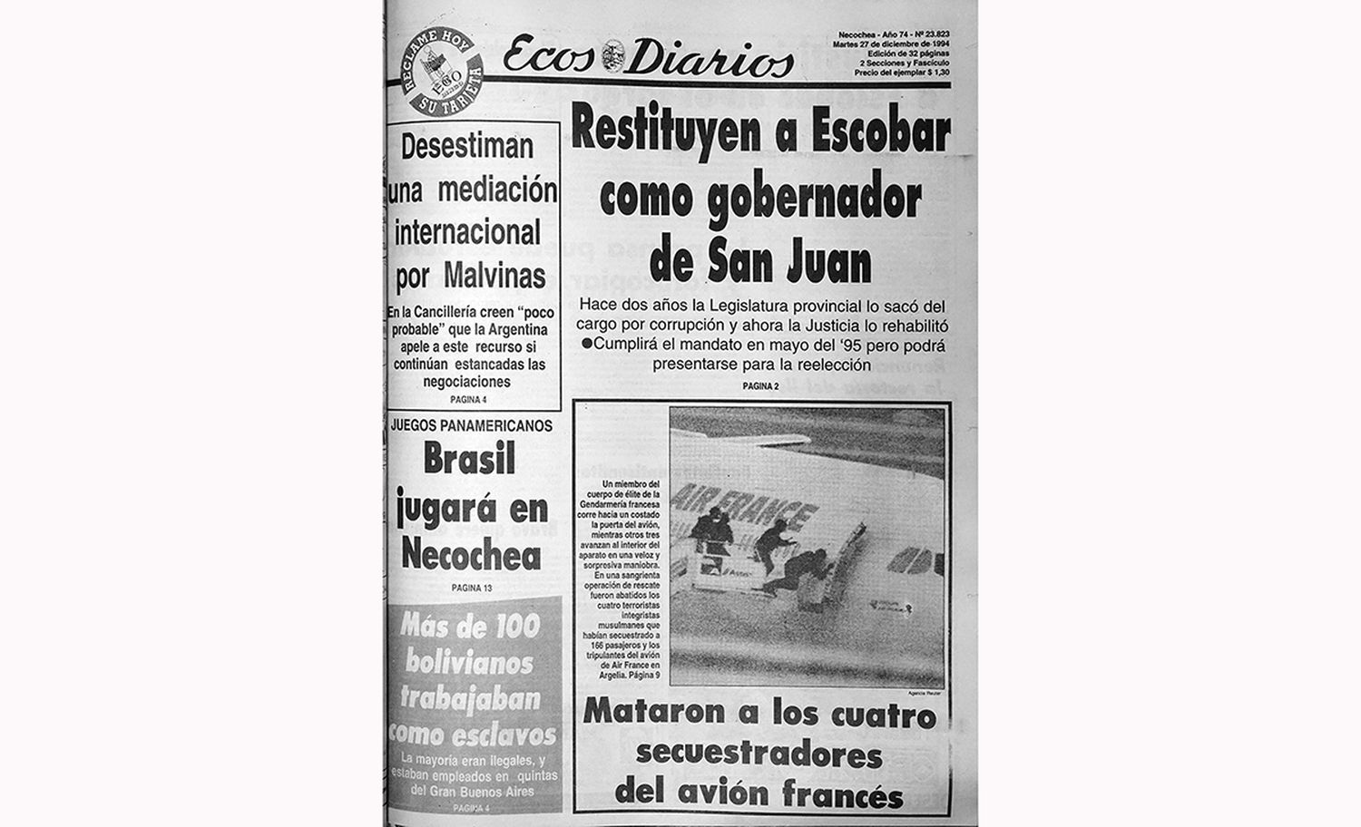 Martes 27 de diciembre de 1994