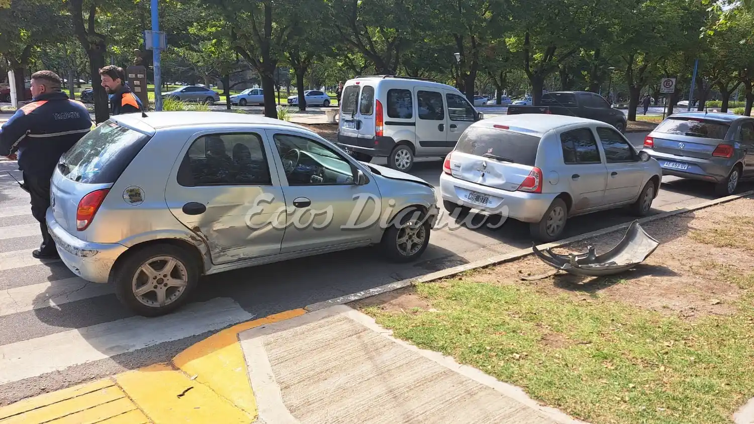 Triple choque en 59 y 60