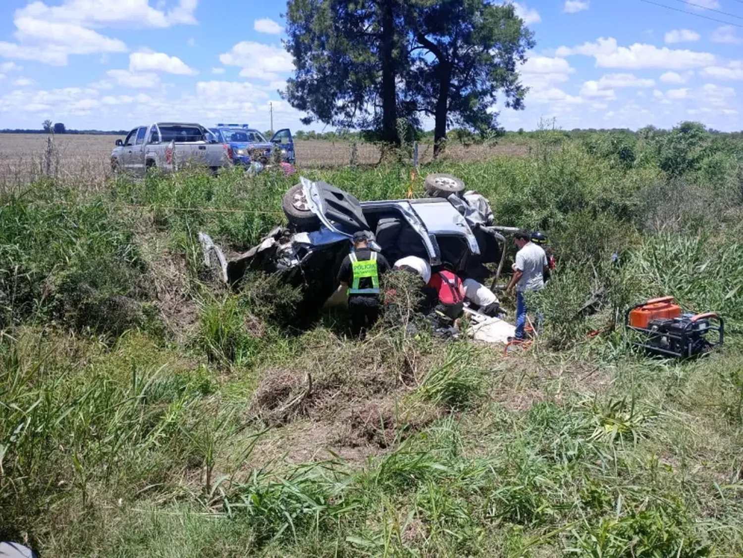 Trasladaron al Hospital de Reconquista al conductor que protagonizó un vuelco en jurisdicción de Margarita