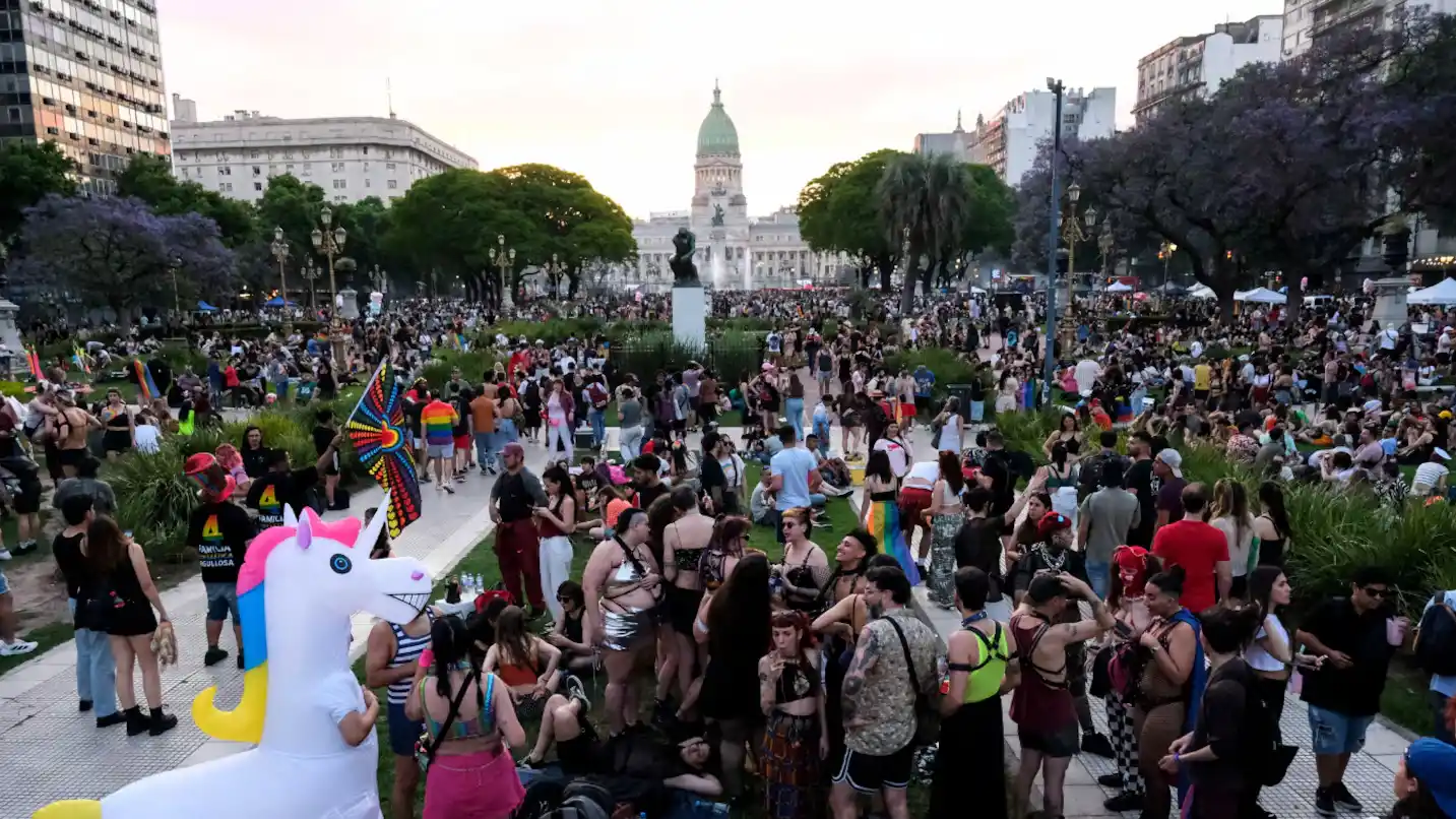 Marcha del Orgullo LGBTIQ+ en Buenos Aires, Argentina, el 1 de noviembre de 2025. (Foto: Reuters / Alessia Maccioni)