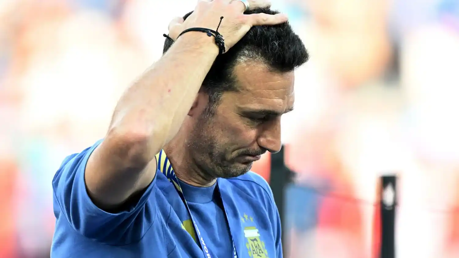 Scaloni, tras la final perdida frente a España.