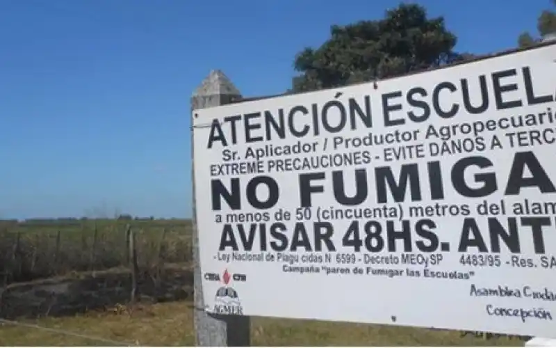 Piden no pagar el impuesto inmobiliario en campos donde no se pueda fumigar