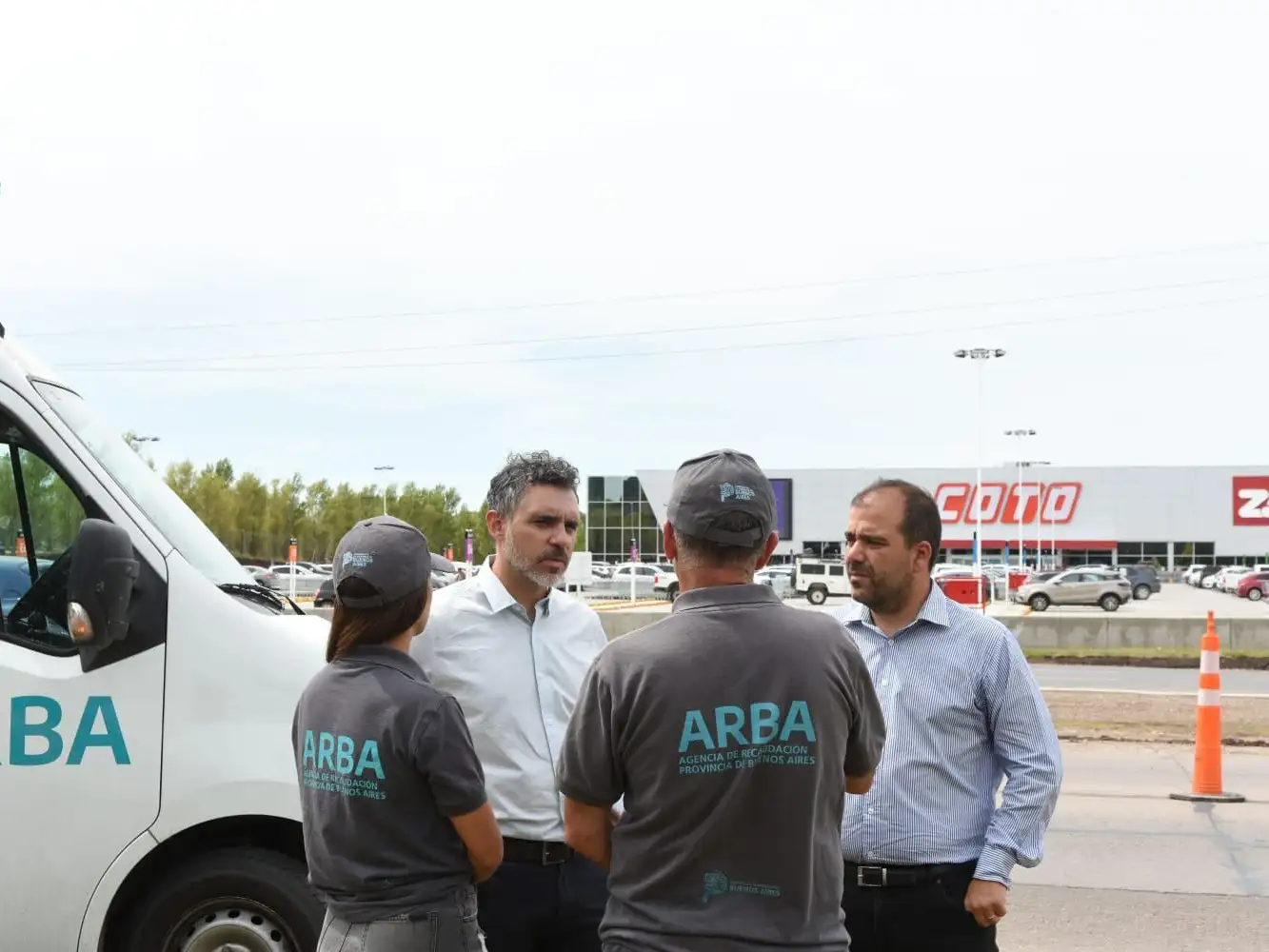 El director ejecutivo de Arba Cristian Girard durante el operativo en Mar del Plata.