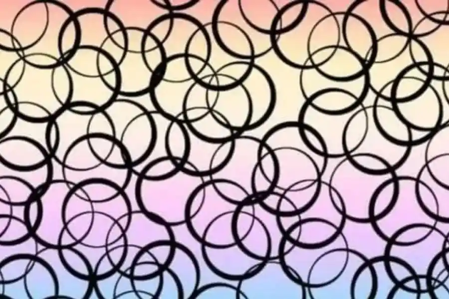 Reto visual: solo un genio con vista de halcón  puede encontrar la línea recta entre los círculos