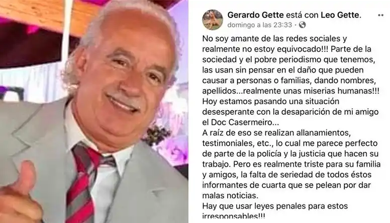 El último mensaje en Facebook del detenido por el asesinato de ginecólogo 
