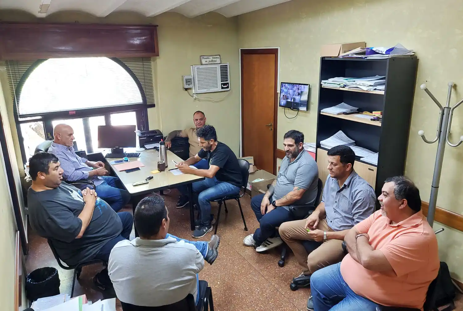 Sindicatos y Gobierno, reunidos en la Secretaría de Economía.