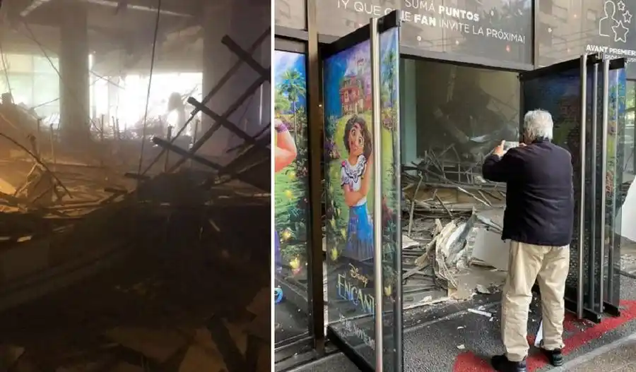 Se derrumbó el techo de un cine en Buenos Aires: debieron evacuar el complejo