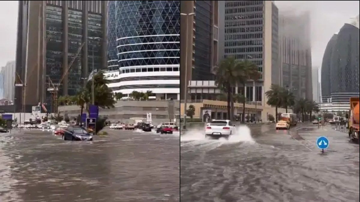 ¡CARRETERAS Y AEROPUERTOS CERRADOS! Lluvias y vientos huracanados PONEN EN JAQUE a los Emiratos Árabes (+VIDEOS)