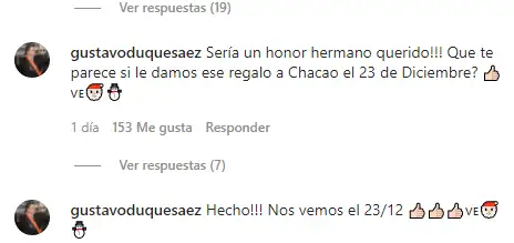 Así respondió el alcalde de Chacao la petición de Luis Fernando Borjas. Foto Instagram