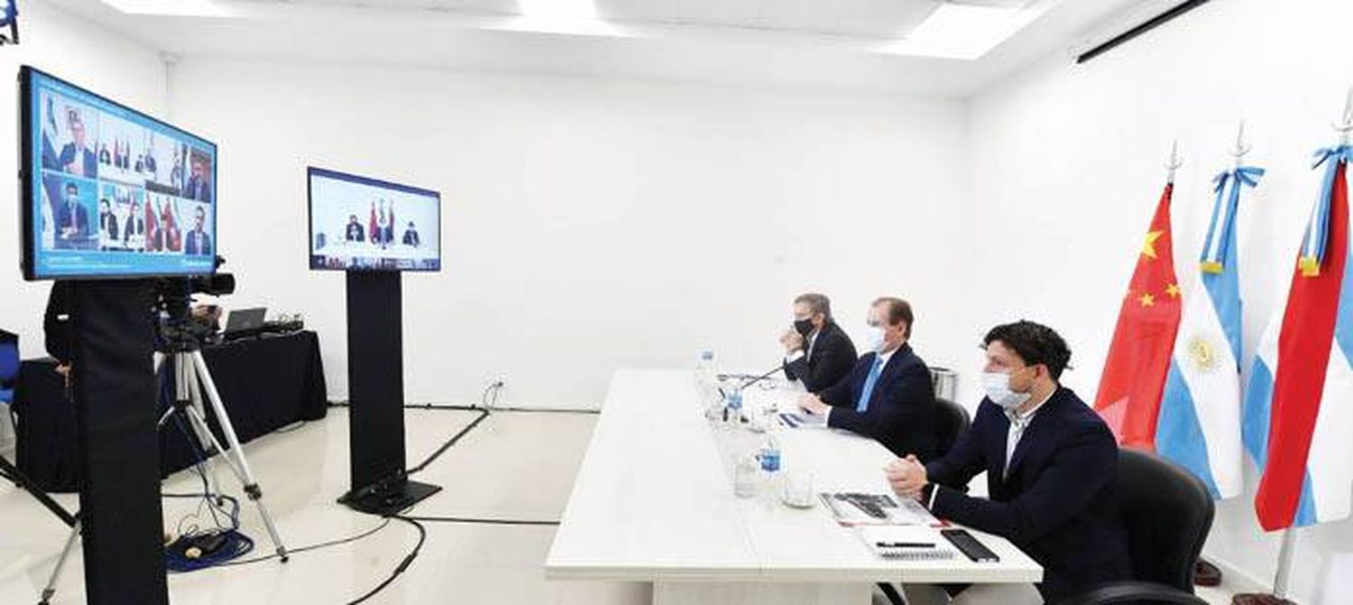 Bordet participó del lanzamiento de la primera  misión comercial virtual de la Región Centro con China