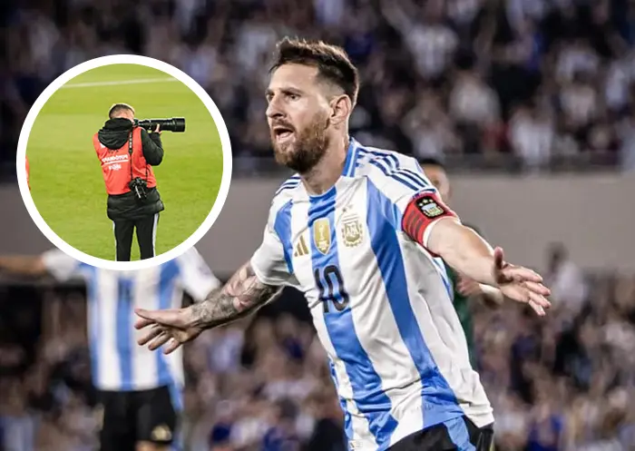 Goyo Fernández cumplió un sueño: Fotografió a Messi en la goleada frente a Bolivia