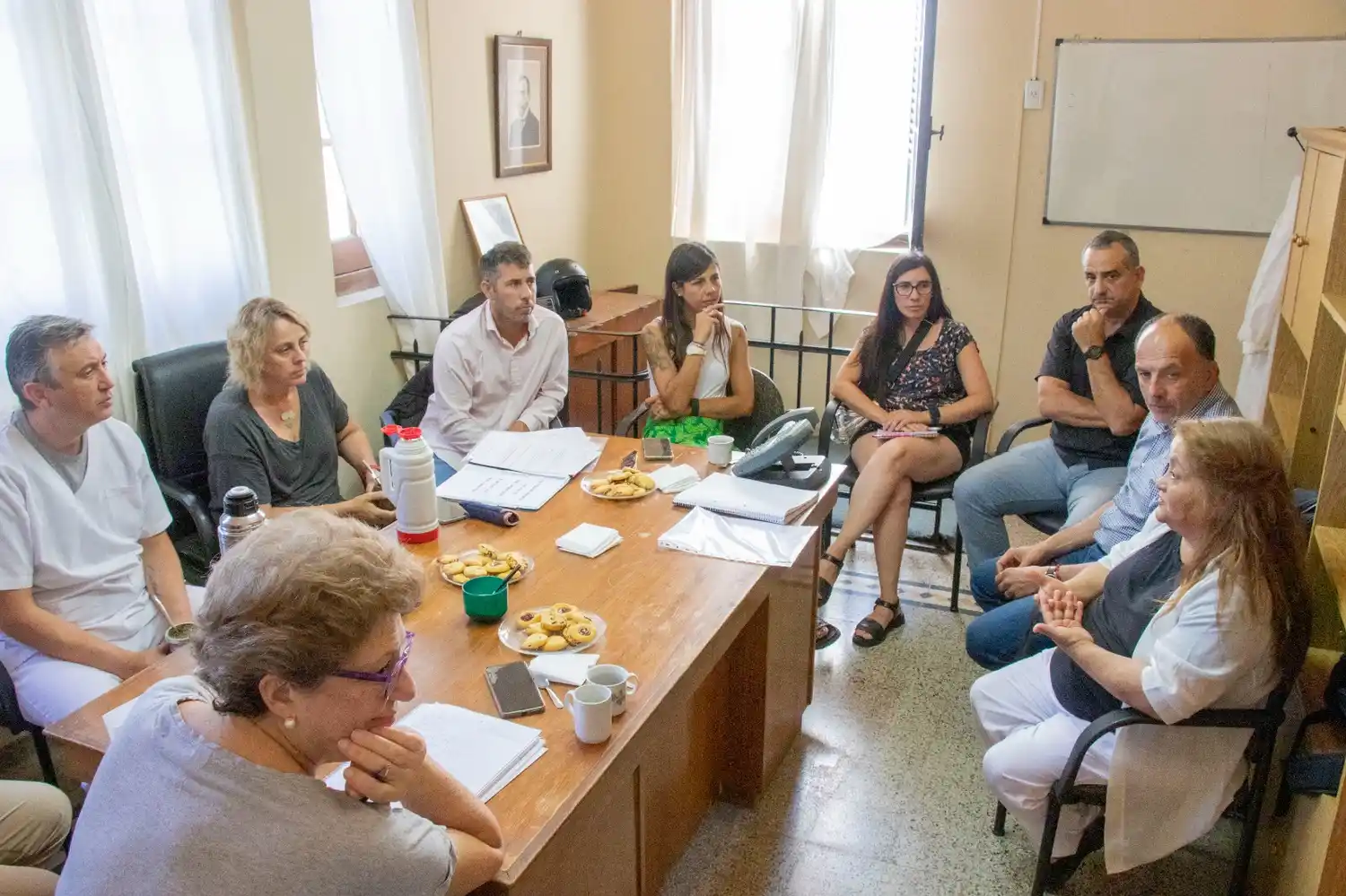 Reunión entre autoridades de Región Sanitaria I y el equipo de salud local