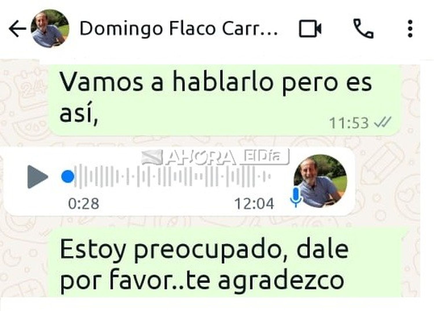 Causa Parque Seco: Se filtraron los audios de WhatsApp de Domingo Carrazza pidiendo que no pongan el tanque de agua